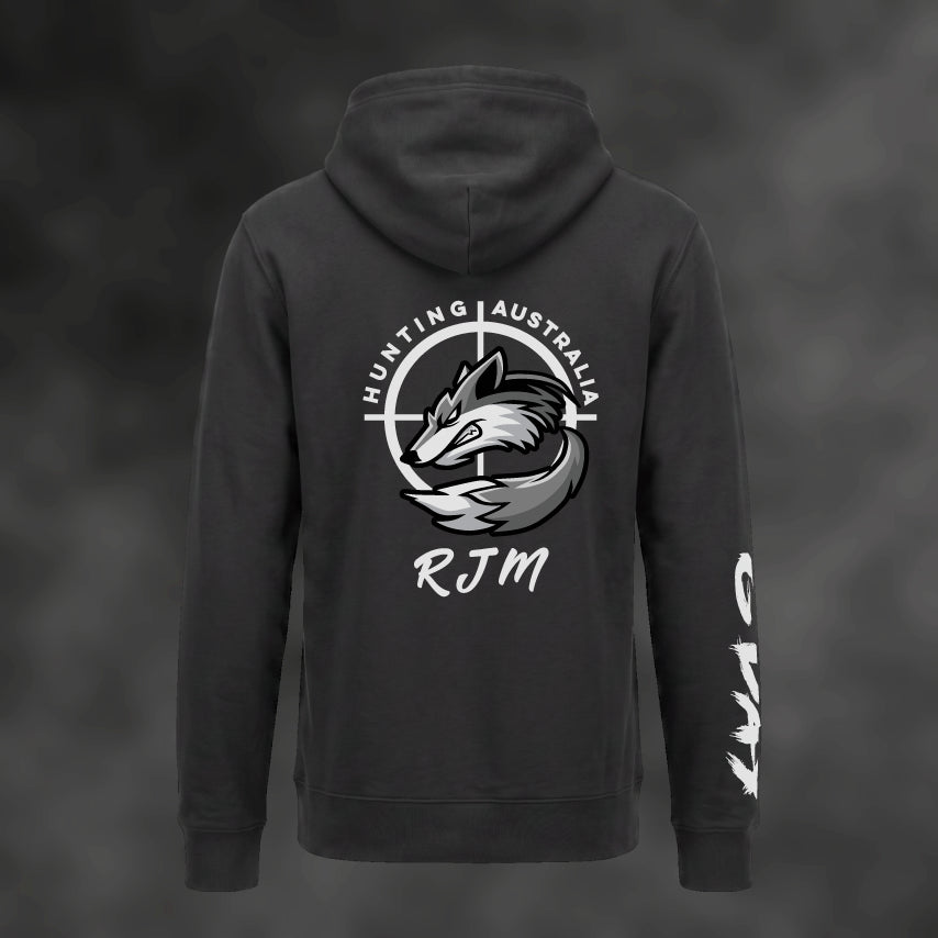 RJM Hunting Australia hoodie in black, back