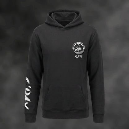 RJM Hunting Australia hoodie in black, front